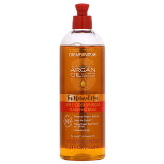 Creme Of Nature, Сертифицированное натуральное аргановое масло из Марокко, очищающее ополаскивание с яблочным уксусом, 460 мл (15,5 жидк. Унции)