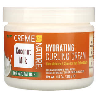 Creme Of Nature, Coconut Milk, 천연 모발용 수분 컬링 크림, 326g(11.5oz)