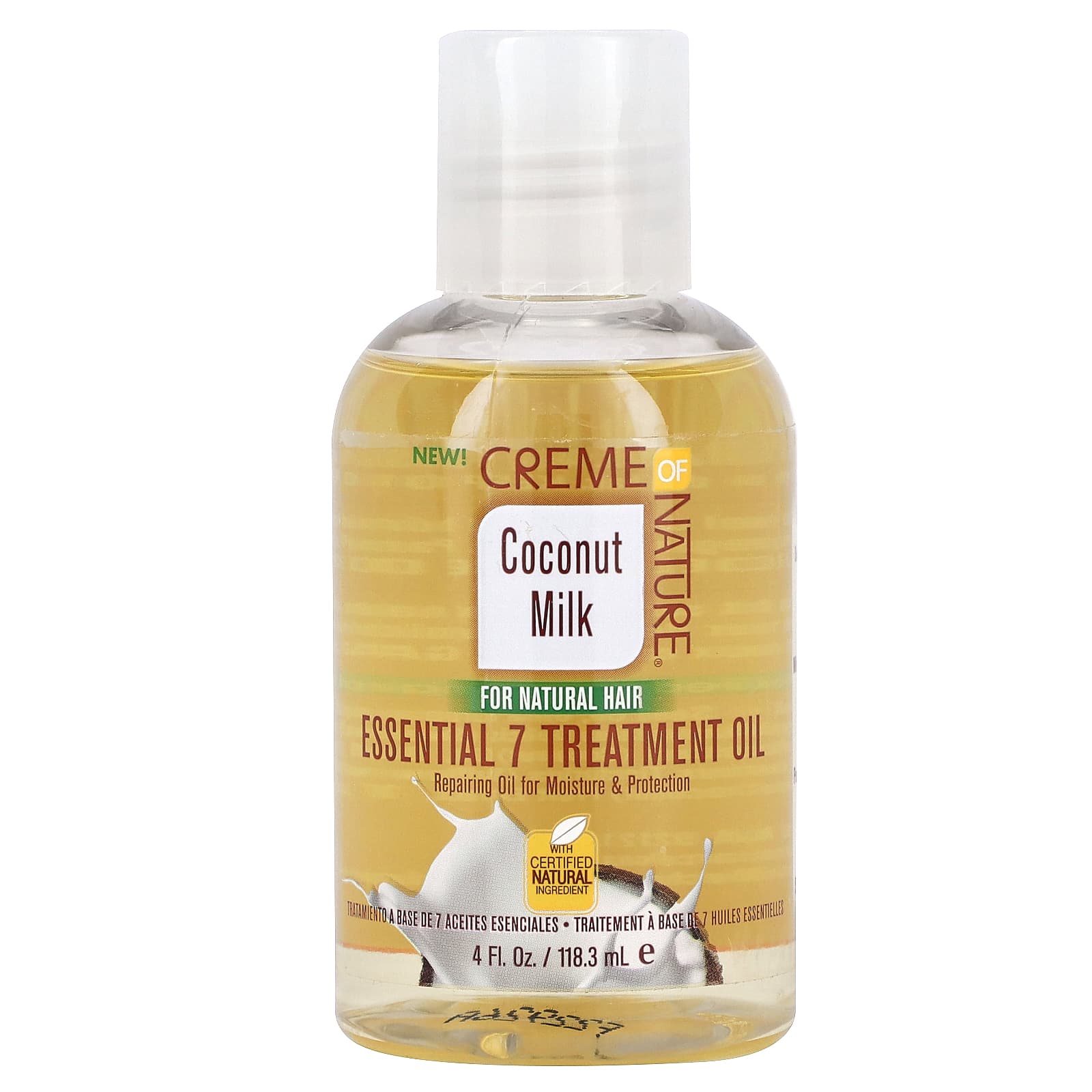 Creme Of Nature, Essential 7 Treatment Oil, Coconut Milk, 4 fl oz (118.