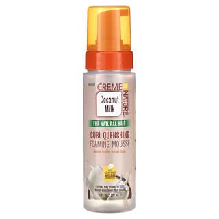 Creme Of Nature, Lait de coco, Mousse moussante désinfectante pour cheveux naturels, 207 ml