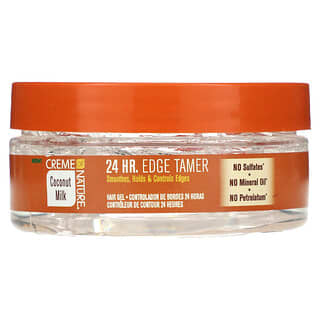 Creme Of Nature, Leche de coco, 24 HR. Gel para el cabello Edge Tamer, Para cabello natural, 63,7 g (2,25 oz)