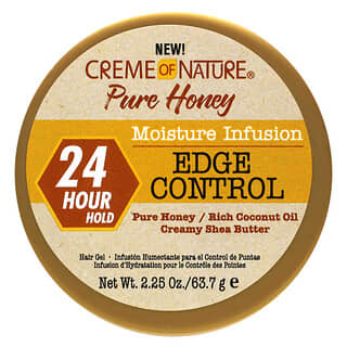 Creme Of Nature, Miel pura, Infusión humectante, Gel para el cabello para controlar los bordes, 63,7 g (2,25 oz)
