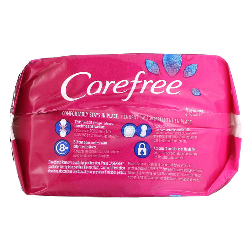 Carefree Acti-Fresh Thin Panty Liners, Extra Long, 93 Count
