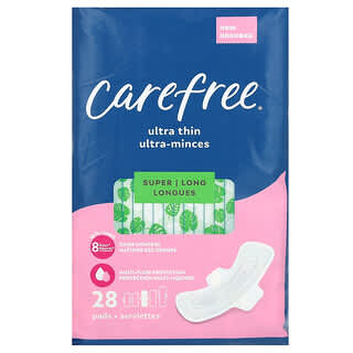 Carefree, Ultra Thin, Super Long with Wings, 28 Pads