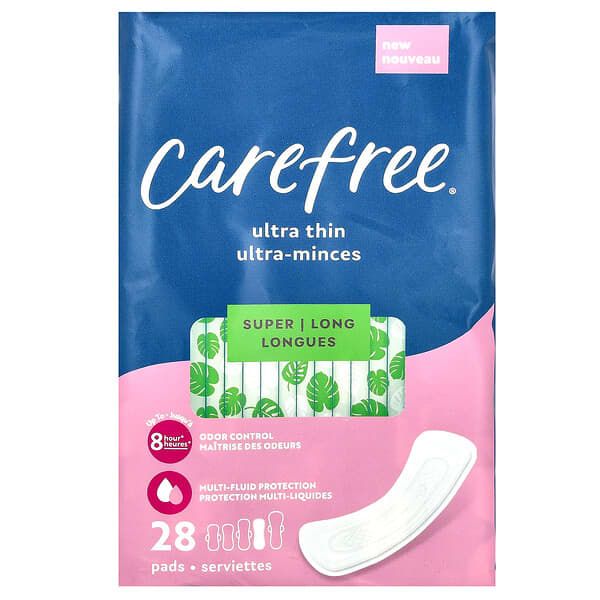 Carefree, 超薄、超長，28 片墊