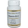 Vitamin D-3, 1,000 IU, 60 Softgels