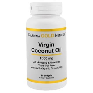 California Gold Nutrition, Virgin Coconut Oil, 1000 mg, 60 Softgels