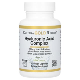 California Gold Nutrition, комплекс із гіалуроновою кислотою, 60 рослинних капсул