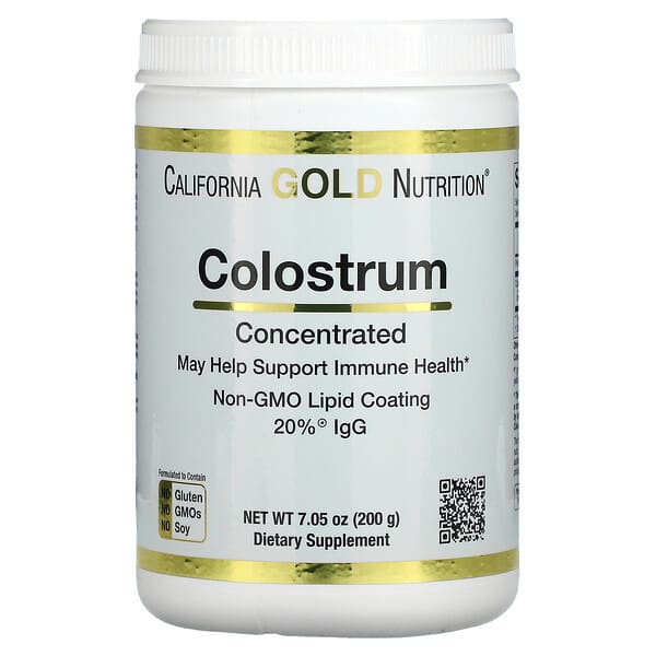 California Gold Nutrition, Colostrum 超濃縮インスタント化 rBSTフリー 7.05オンス (200 g)