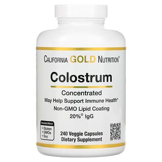 California Gold Nutrition, Colostrum, 240 capsules végétales
