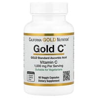 California Gold Nutrition, Gold C™, USP Grade Vitamin C, 1,000 mg, 60 Veggie Capsules
