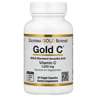 California Gold Nutrition, Gold C™, витамин C класса USP, 1000 мг, 60 растительных капсул
