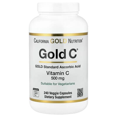 Norland California Gold Nutrition, Gold C®, USP Grade Vitamin C, 500 mg, 240 Veggie Capsules supplement Uganda UGX 10000