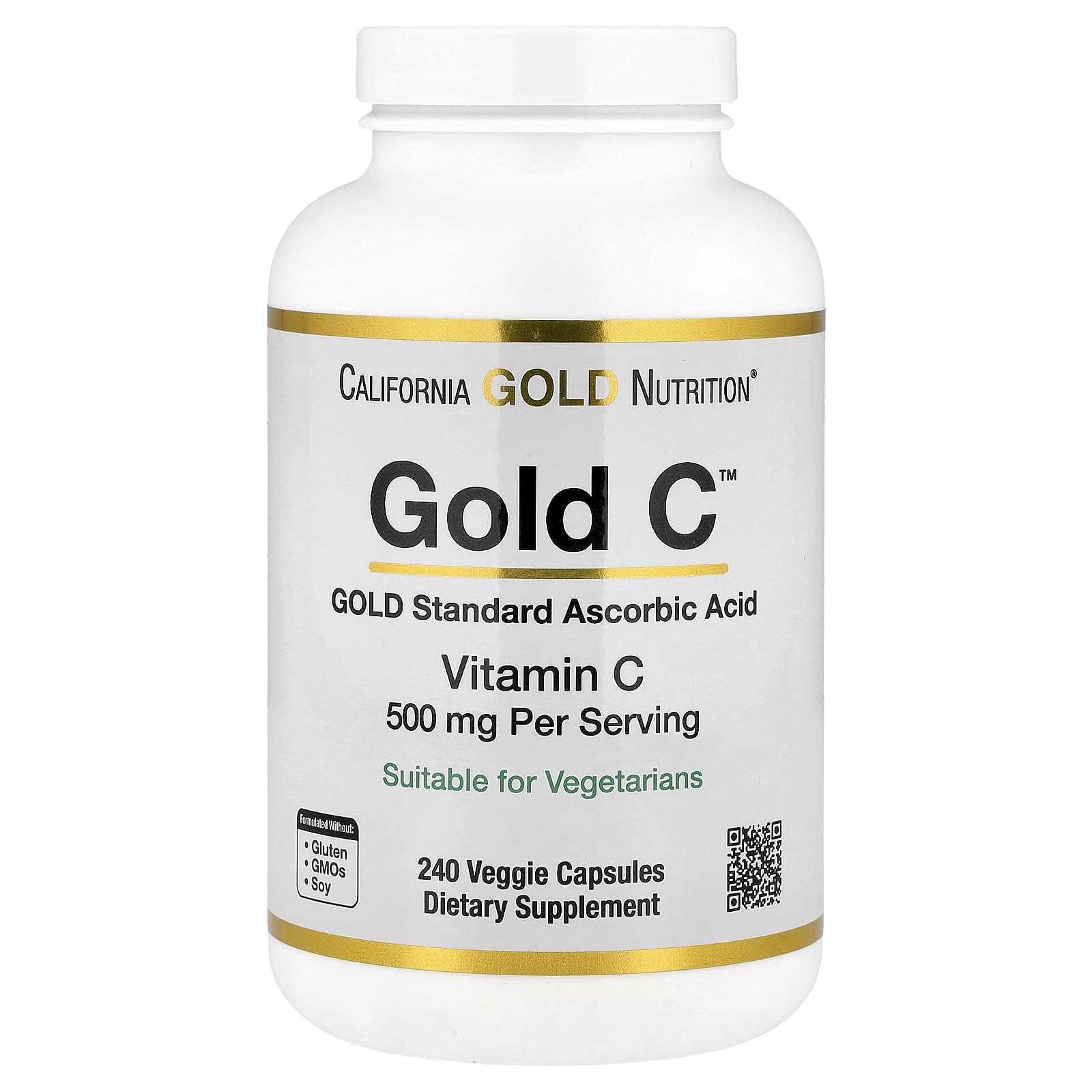 California Gold Nutrition, Gold C, витамин C класса USP, 500 мг