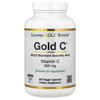 California Gold Nutrition, Gold C™，USP 級維生素 C，500 毫克，240 粒素食膠囊