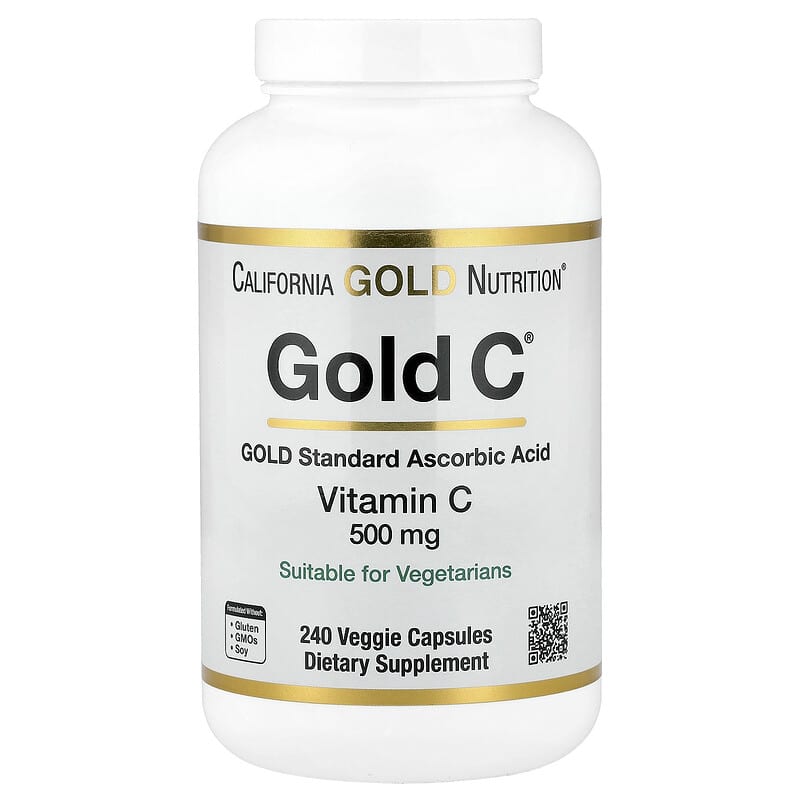 Gold C®, USP Grade Vitamin C, 500 mg, 240 Veggie Capsules