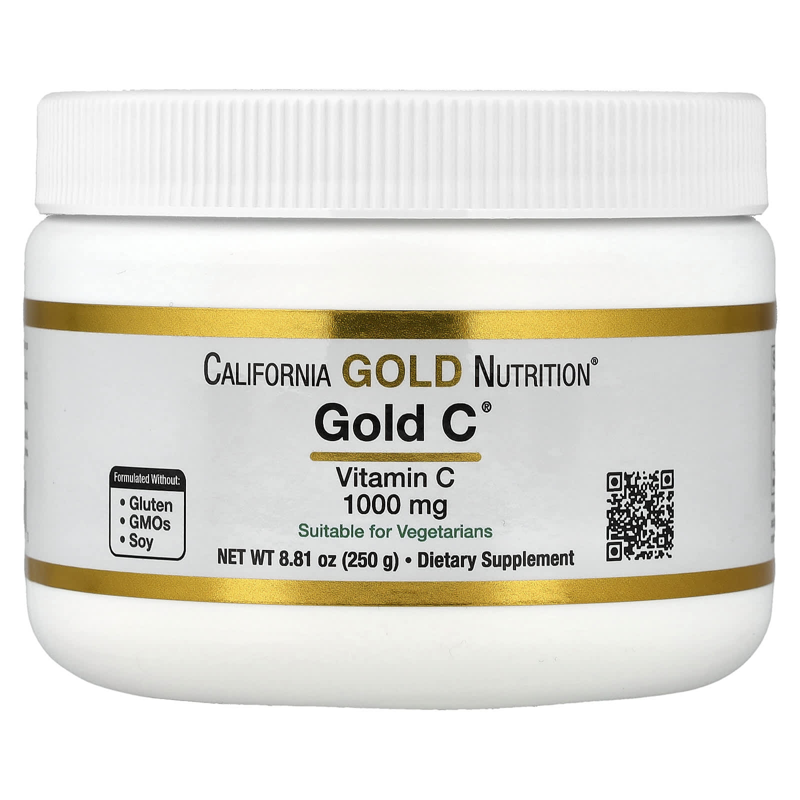 California Gold Nutrition, 黃金維他命 C 粉、維他命 C，1000 毫克，8.81 盎司（250 克）