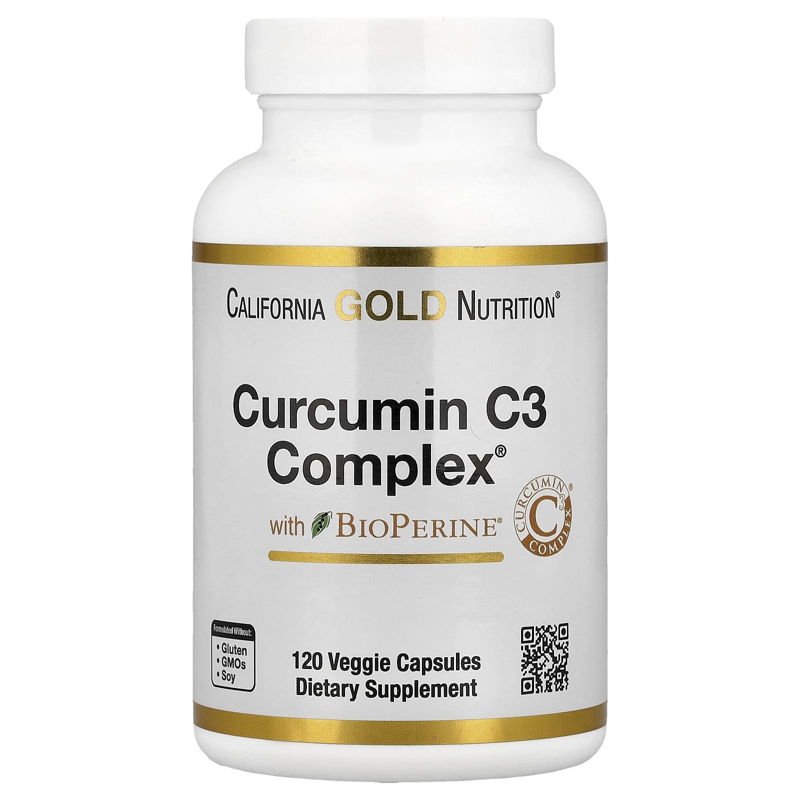 California Gold Nutrition Curcumin C3 Complex with BioPerine – 120 gélules végétales de California Gold Nutrition