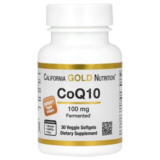 California Gold Nutrition, CoQ10, 100 mg, 30 cápsulas blandas vegetales