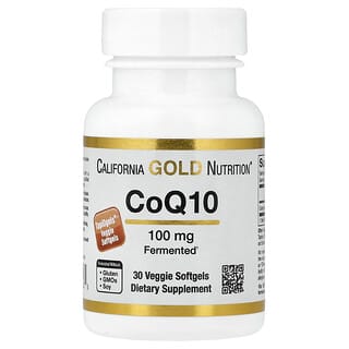 California Gold Nutrition, CoQ10, 100 mg, 30 cápsulas blandas vegetales