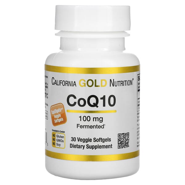 California Gold Nutrition, CoQ10（コエンザイムQ10）、100mg、植物性ソフトジェル30粒