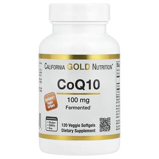 California Gold Nutrition, CoQ10, 100 mg, 120 cápsulas blandas vegetales