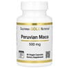 Maca peruana, 500 mg, 90 cápsulas vegetales