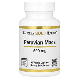 California Gold Nutrition, Maca peruana, 500 mg, 90 cápsulas vegetales