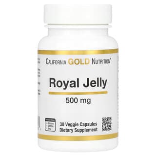 California Gold Nutrition, Geleia Real, 500 mg, 30 Cápsulas Vegetais