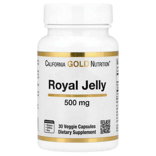 California Gold Nutrition, Royal Jelly, 500 mg, 30 Veggie Caps — product photo 1