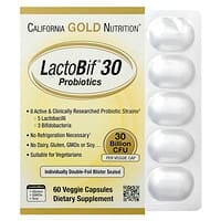 California Gold Nutrition, LactoBif® 30 益生菌，300 億 CFU，60 粒素食膠囊