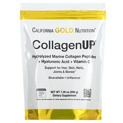 California Gold Nutrition, CollagenUP, гидролизованные пептиды морского коллагена с гиалуроновой кислотой и витамином C, с нейтральным вкусом, 206 г (7,26 унции)