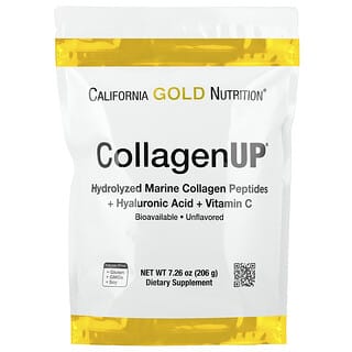 California Gold Nutrition, CollagenUP®, Hydrolyzed Marine Collagen Peptides with Hyaluronic Acid and Vitamin C, Unflavored, 7.26 oz (206 g)