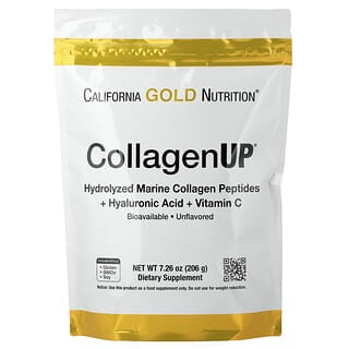 كاليفورنيا غولد نيوتريشن‏, CollagenUP®‎، بيبتيدات كولاجين بحرية متحللة مع حمض الهيالورونيك وفيتامين ج، بدون نكهات، 7.26 أونصات (206 جم)