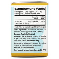 California Gold Nutrition, Vitamina D3 Líquida Infantil, 10 mcg (400 UI), 10 ml (0,34 fl oz)
