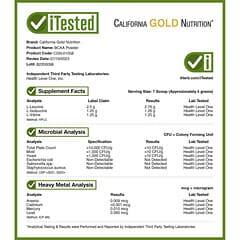 California Gold Nutrition, 支鏈胺基酸粉，AjiPure，支鏈胺基酸，16 盎司（454 克）