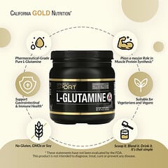 California Gold Nutrition, L-Glutamine Powder, AjiPure, Gluten Free, 16 oz (454 g)