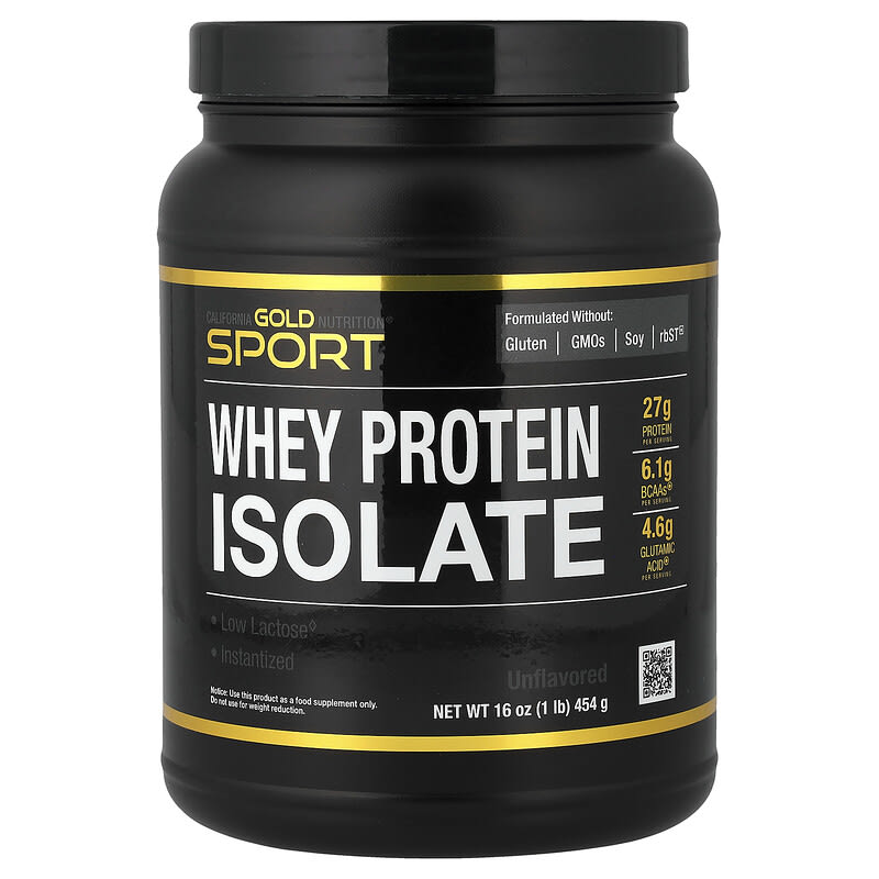 California Gold Nutrition, Sport, Whey Protein Isolate, 1 lb (454