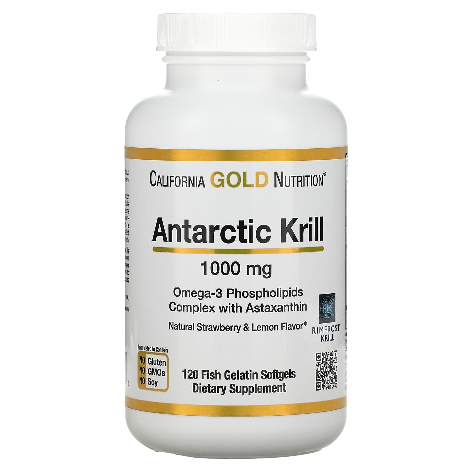 California Gold Nutrition, 南極クリル（オキアミ）オイル、アスタキサンチン 配合、RIMFROST（リムフロスト）社製、ストロベリー＆