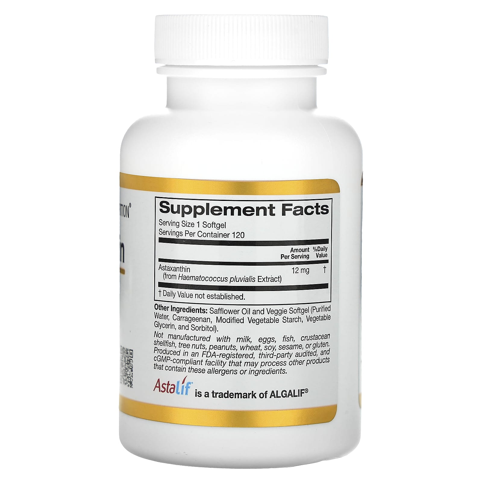 California Gold Nutrition, Astaxanthin, Astalif Pure Icelandic, 12 mg