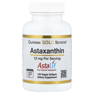 California Gold Nutrition, Astaxanthin, Astalif® Pure Icelandic, 12 mg, 120 Veggie Softgels