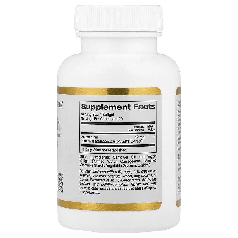 astaxanthin with l glutathione veggie softgel Astaxanthin, Astalif® Pure Icelandic, 12 mg, 120 Veggie Softgels