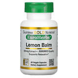 California Gold Nutrition, Lemon Balm Extract, European Quality, 500 mg, 60 Veggie Capsules