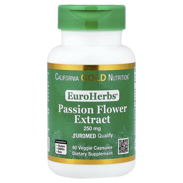 California Gold Nutrition, EuroHerbs®, 시계꽃 추출물, Euromed 품질, 250mg, 베지 캡슐 60정
