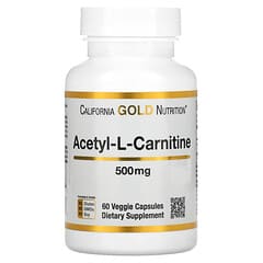 California Gold Nutrition, アセチル-L-カルニチン、500mg、ベジカプセル60粒