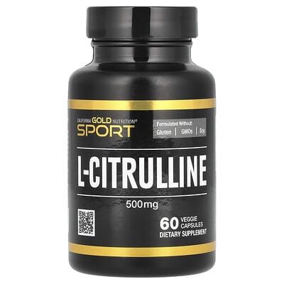 California Gold Nutrition, Sports Series, L-Citrulline, Kyowa Hakko, 500 mg, 60 Vegetarian Capsules