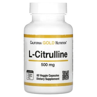 California Gold Nutrition, L-Citrulina, Kyowa Hakko, 500 mg, 60 Cápsulas Vegetais