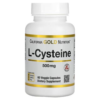 California Gold Nutrition, AjiPure, L-цистеин, 500 мг, 60 растительных капсул