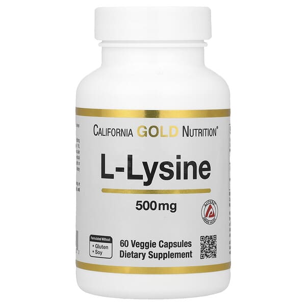 L-Lysine, 500 mg, 60 Veggie Capsules