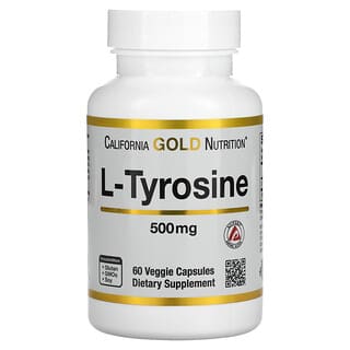 California Gold Nutrition, L-тирозин, AjiPure, 500 мг, 60 растительных капсул
